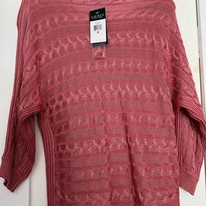 NWT Ralph Lauren Medium Pink Knit Sweater